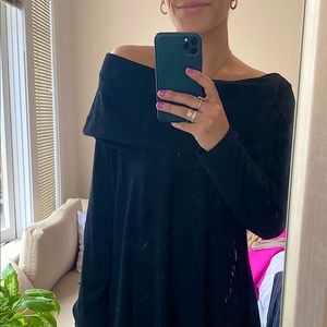 Black cowl neck tunic sweater/dress